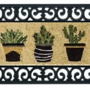 Zerbino in cocco con cornice in gomma stampata Duplo cactus 19412 cactus Alleen Vandaag